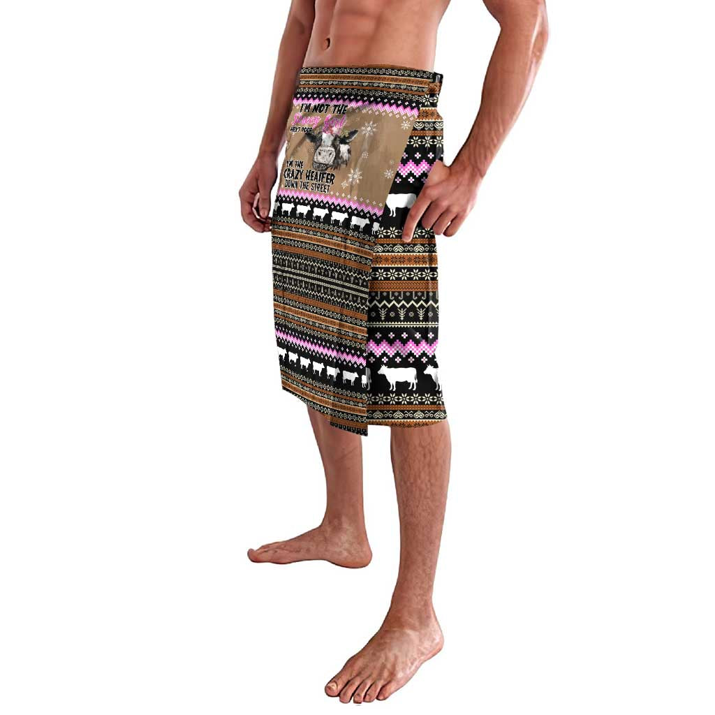 The Crazy Heifer Christmas Lavalava Xmas Holiday Patterns - Wonder Print Shop