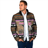 The Crazy Heifer Christmas Padded Jacket Xmas Holiday Patterns - Wonder Print Shop