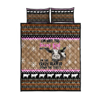 The Crazy Heifer Christmas Quilt Bed Set Xmas Holiday Patterns - Wonder Print Shop
