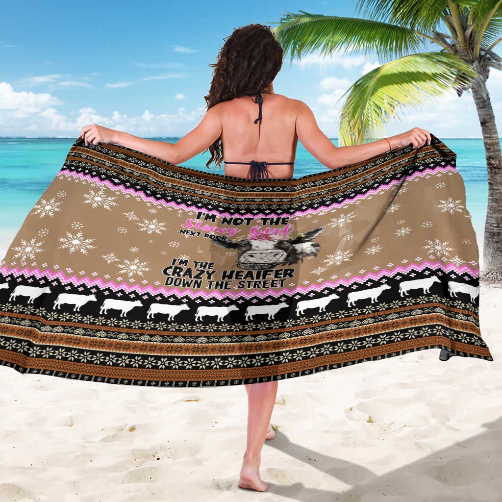 The Crazy Heifer Christmas Sarong Xmas Holiday Patterns - Wonder Print Shop