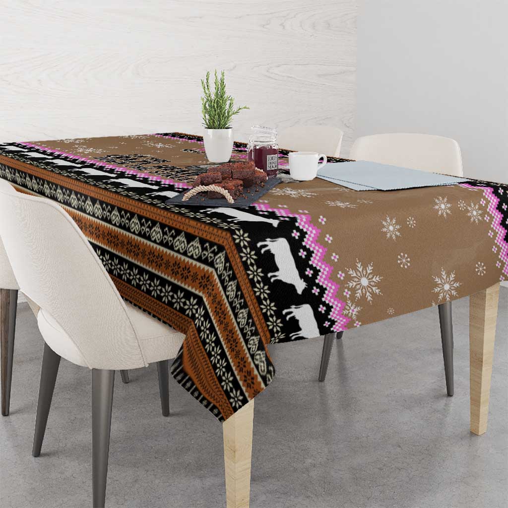 The Crazy Heifer Christmas Tablecloth Xmas Holiday Patterns - Wonder Print Shop