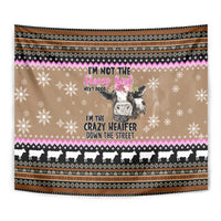 The Crazy Heifer Christmas Tapestry Xmas Holiday Patterns - Wonder Print Shop