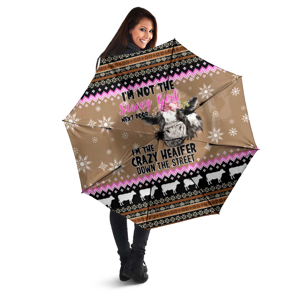 The Crazy Heifer Christmas Umbrella Xmas Holiday Patterns - Wonder Print Shop