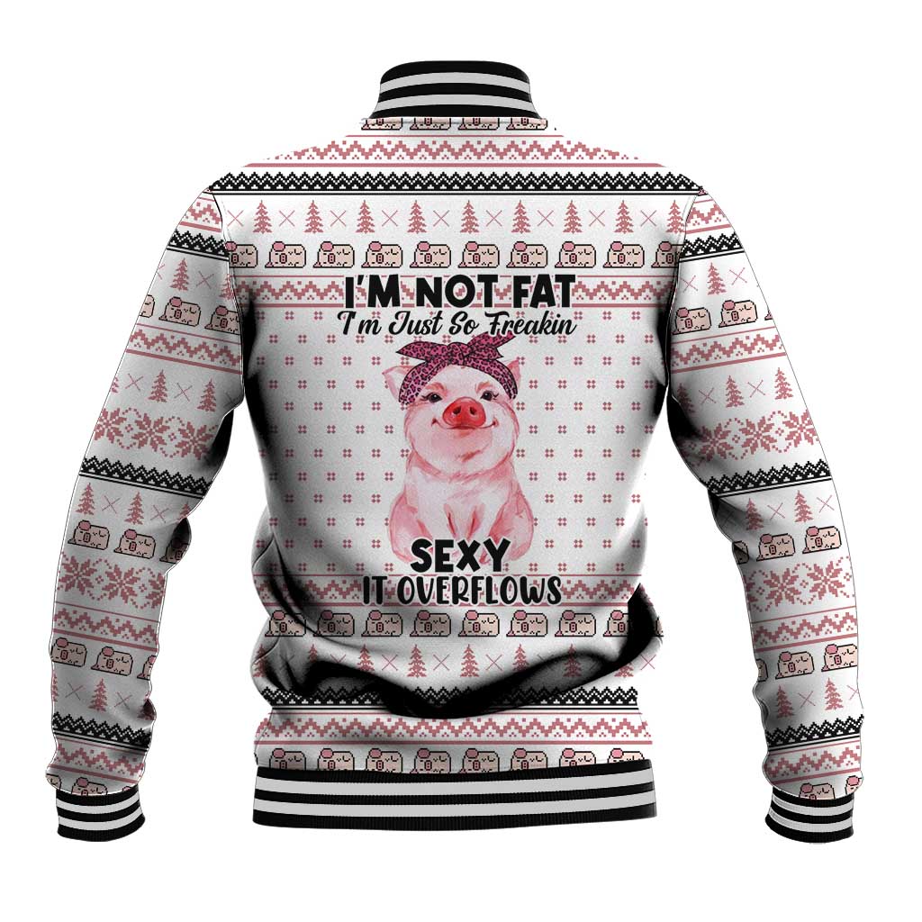 Pig Overflows Christmas Baseball Jacket Xmas Holiday Patterns - Wonder Print Shop