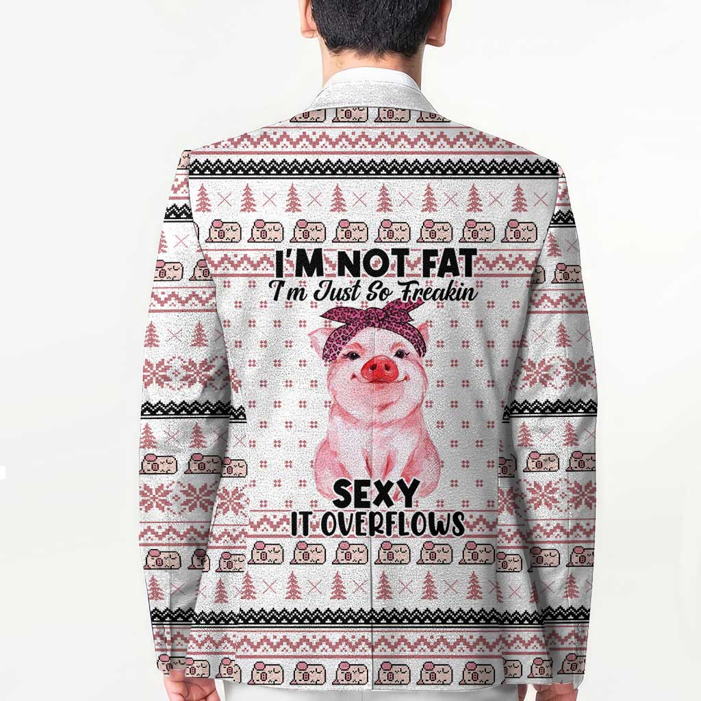 Pig Overflows Christmas Blazer Xmas Holiday Patterns - Wonder Print Shop