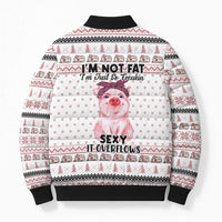 Pig Overflows Christmas Bomber Puffer Jacket Xmas Holiday Patterns - Wonder Print Shop