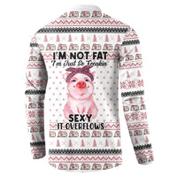 Pig Overflows Christmas Button Sweatshirt Xmas Holiday Patterns - Wonder Print Shop