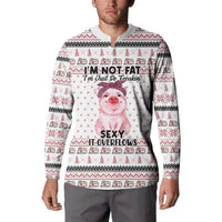Pig Overflows Christmas Button Sweatshirt Xmas Holiday Patterns - Wonder Print Shop