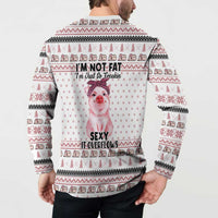 Pig Overflows Christmas Button Sweatshirt Xmas Holiday Patterns - Wonder Print Shop