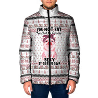 Pig Overflows Christmas Padded Jacket Xmas Holiday Patterns - Wonder Print Shop