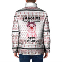Pig Overflows Christmas Padded Jacket Xmas Holiday Patterns - Wonder Print Shop