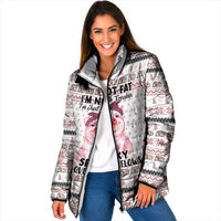Pig Overflows Christmas Padded Jacket Xmas Holiday Patterns - Wonder Print Shop