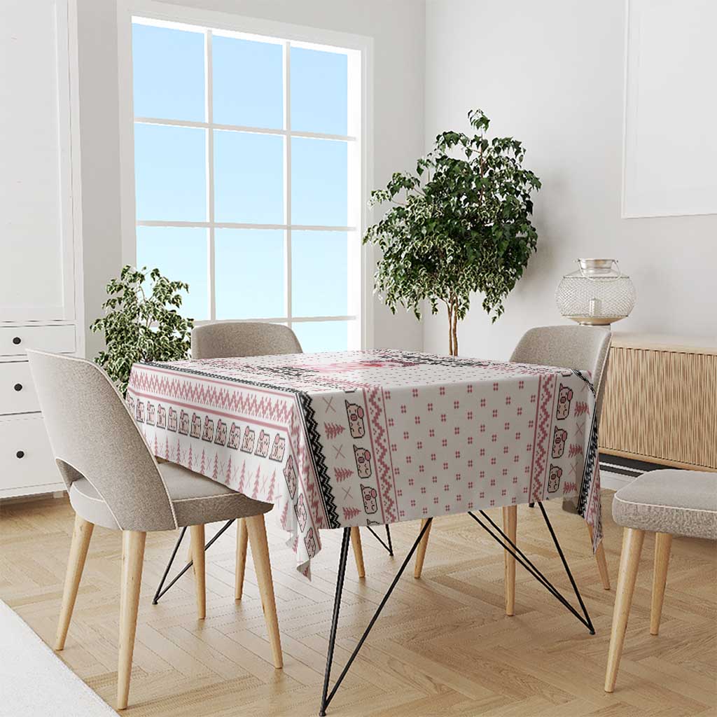Pig Overflows Christmas Tablecloth Xmas Holiday Patterns - Wonder Print Shop