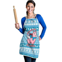 Pink Llama Christmas Apron Xmas Holiday Patterns - Wonder Print Shop