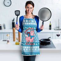 Pink Llama Christmas Apron Xmas Holiday Patterns - Wonder Print Shop
