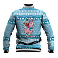 Pink Llama Christmas Baseball Jacket Xmas Holiday Patterns - Wonder Print Shop
