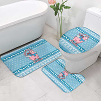 Pink Llama Christmas Bathroom Set Xmas Holiday Patterns - Wonder Print Shop