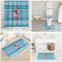 Pink Llama Christmas Bathroom Set Xmas Holiday Patterns - Wonder Print Shop