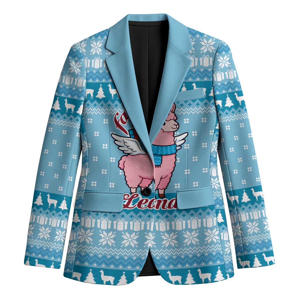 Pink Llama Christmas Blazer Xmas Holiday Patterns - Wonder Print Shop