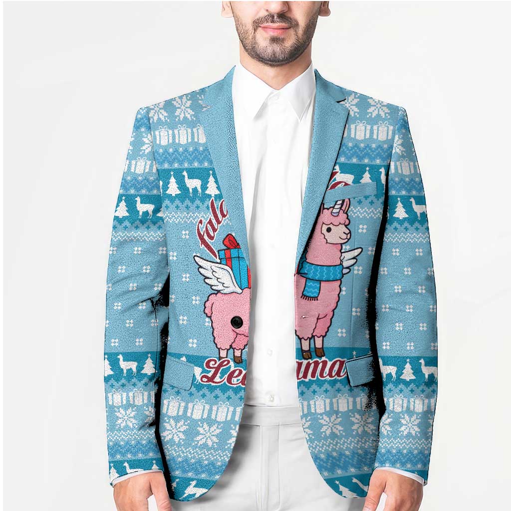Pink Llama Christmas Blazer Xmas Holiday Patterns - Wonder Print Shop