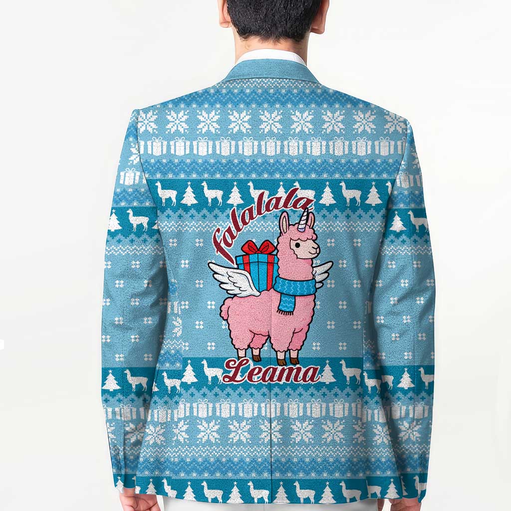 Pink Llama Christmas Blazer Xmas Holiday Patterns - Wonder Print Shop