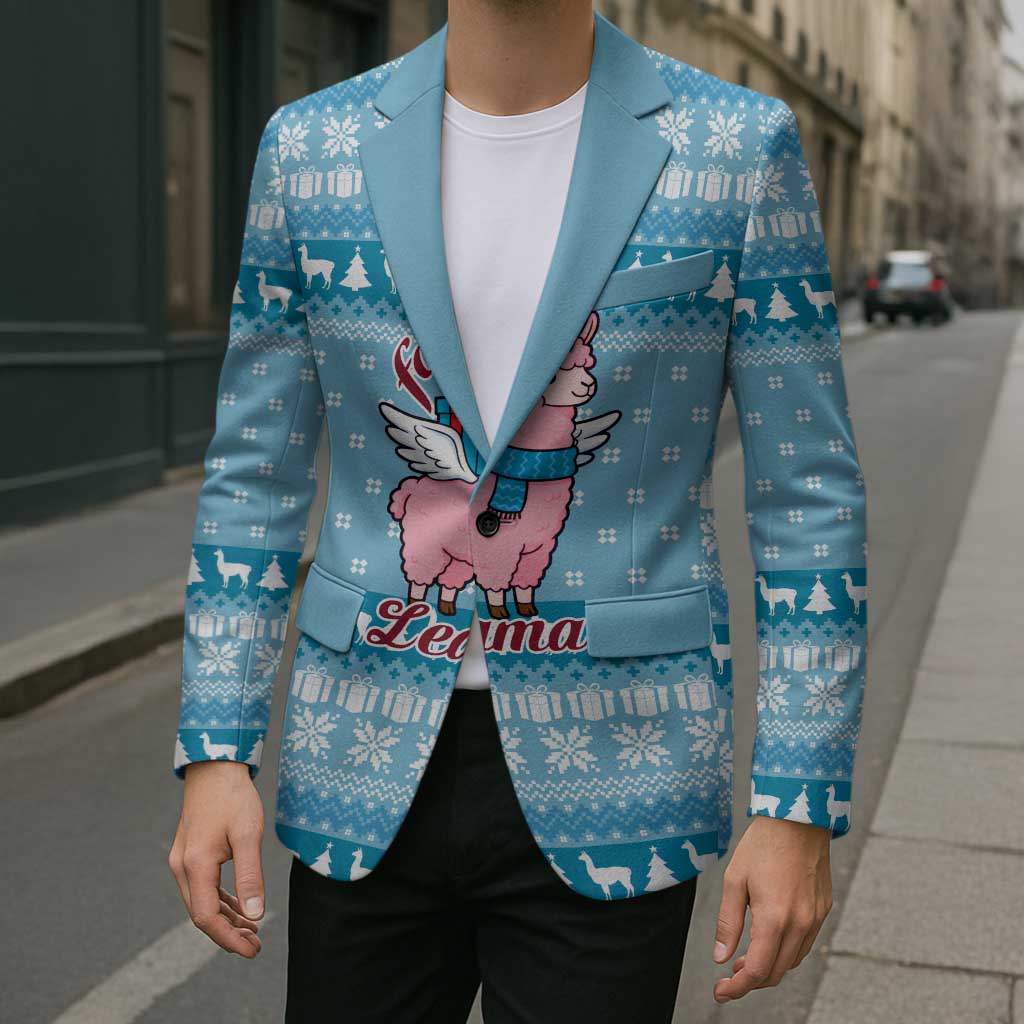 Pink Llama Christmas Blazer Xmas Holiday Patterns - Wonder Print Shop
