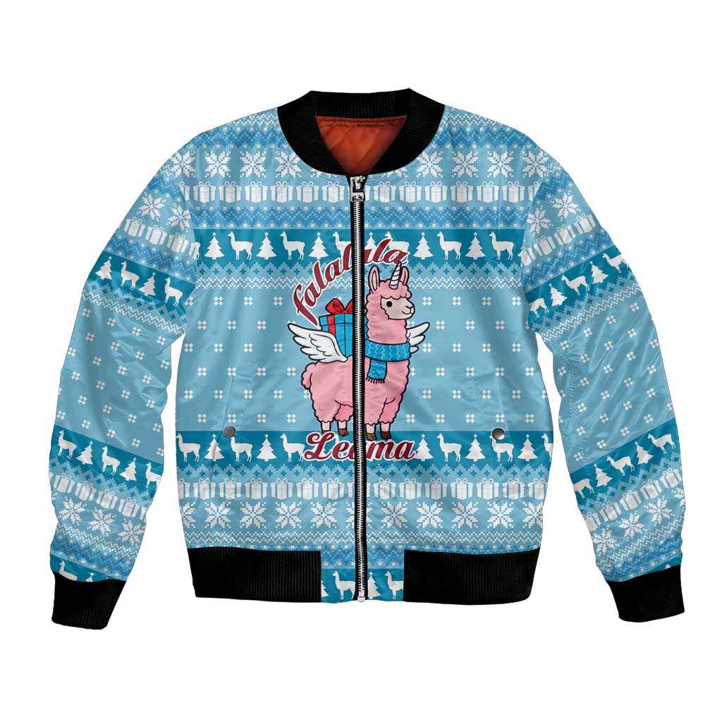 Pink Llama Christmas Bomber Jacket Xmas Holiday Patterns - Wonder Print Shop