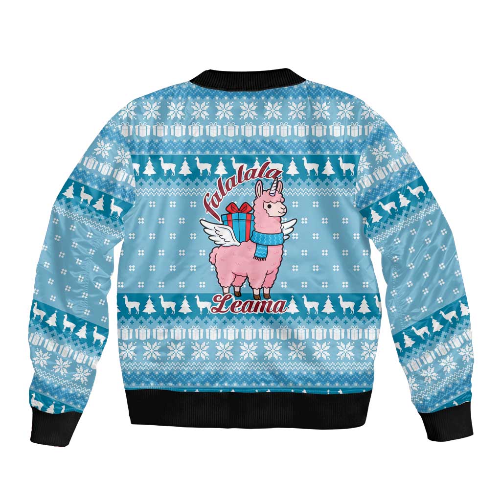 Pink Llama Christmas Bomber Jacket Xmas Holiday Patterns - Wonder Print Shop