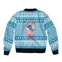 Pink Llama Christmas Bomber Jacket Xmas Holiday Patterns - Wonder Print Shop