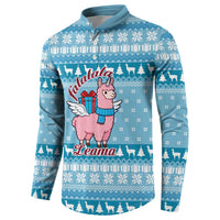 Pink Llama Christmas Button Sweatshirt Xmas Holiday Patterns - Wonder Print Shop