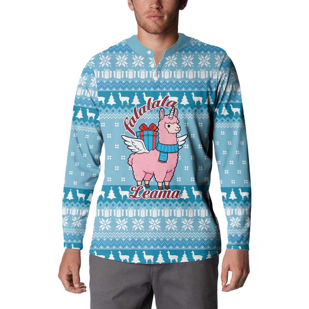 Pink Llama Christmas Button Sweatshirt Xmas Holiday Patterns - Wonder Print Shop