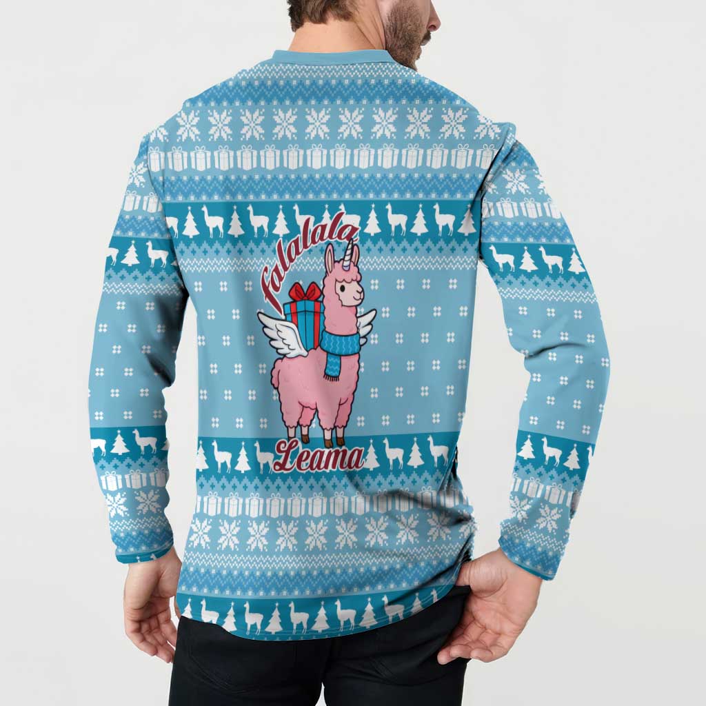 Pink Llama Christmas Button Sweatshirt Xmas Holiday Patterns - Wonder Print Shop