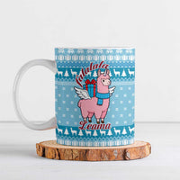 Pink Llama Christmas Ceramic Mug Xmas Holiday Patterns - Wonder Print Shop