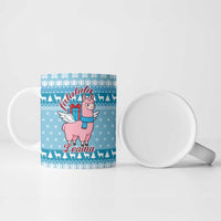 Pink Llama Christmas Ceramic Mug Xmas Holiday Patterns - Wonder Print Shop