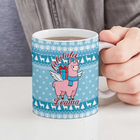 Pink Llama Christmas Ceramic Mug Xmas Holiday Patterns - Wonder Print Shop