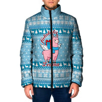 Pink Llama Christmas Padded Jacket Xmas Holiday Patterns - Wonder Print Shop