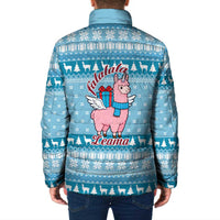Pink Llama Christmas Padded Jacket Xmas Holiday Patterns - Wonder Print Shop