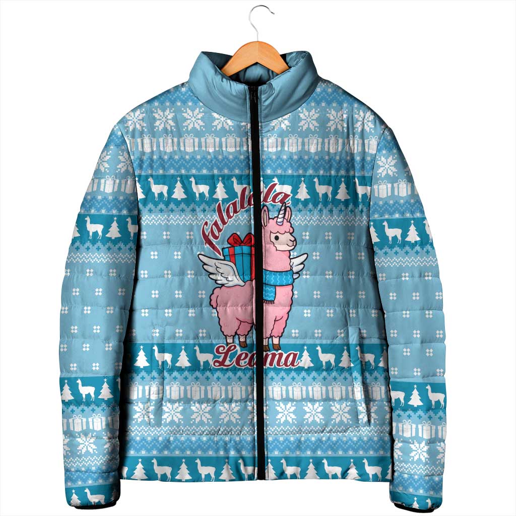 Pink Llama Christmas Padded Jacket Xmas Holiday Patterns - Wonder Print Shop