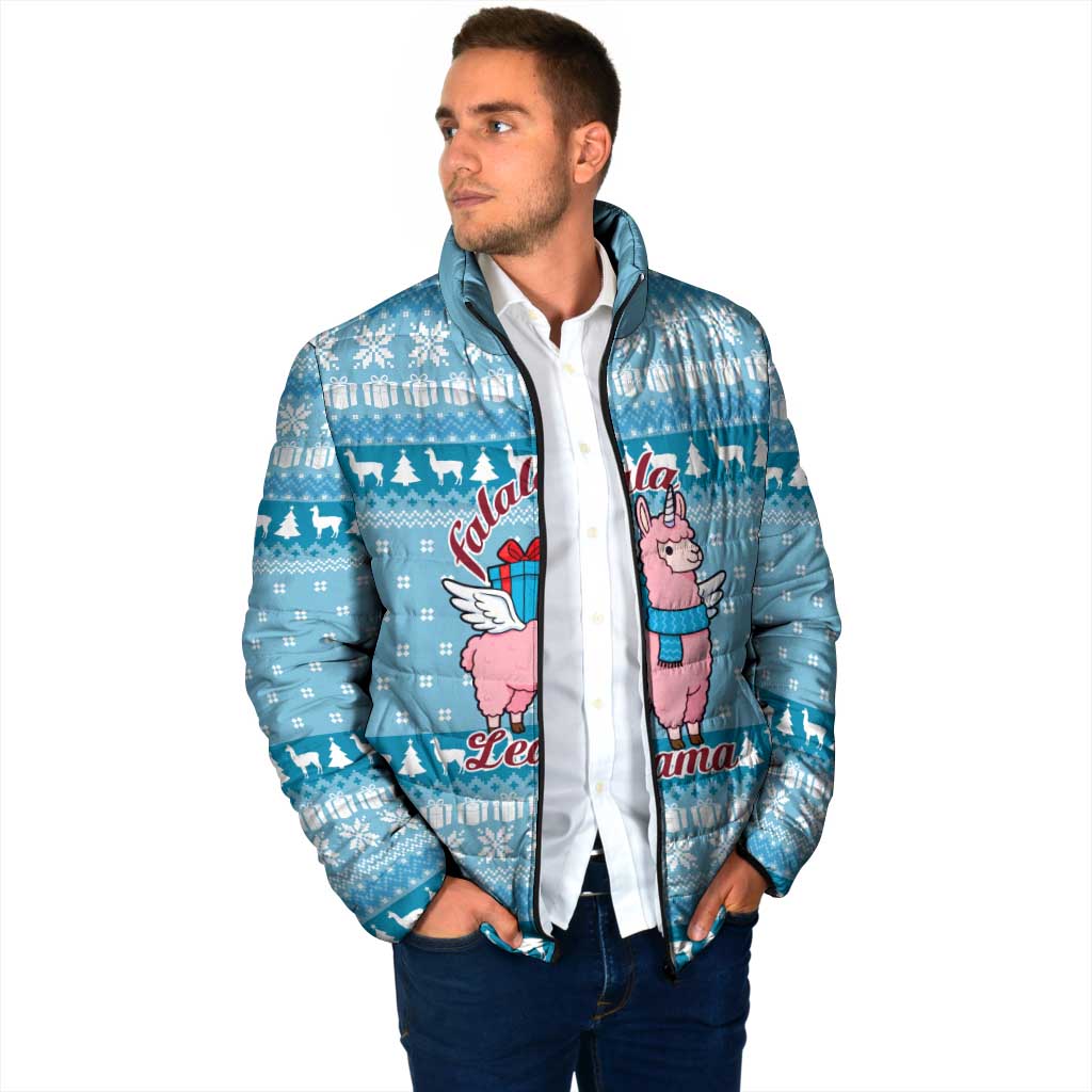 Pink Llama Christmas Padded Jacket Xmas Holiday Patterns - Wonder Print Shop