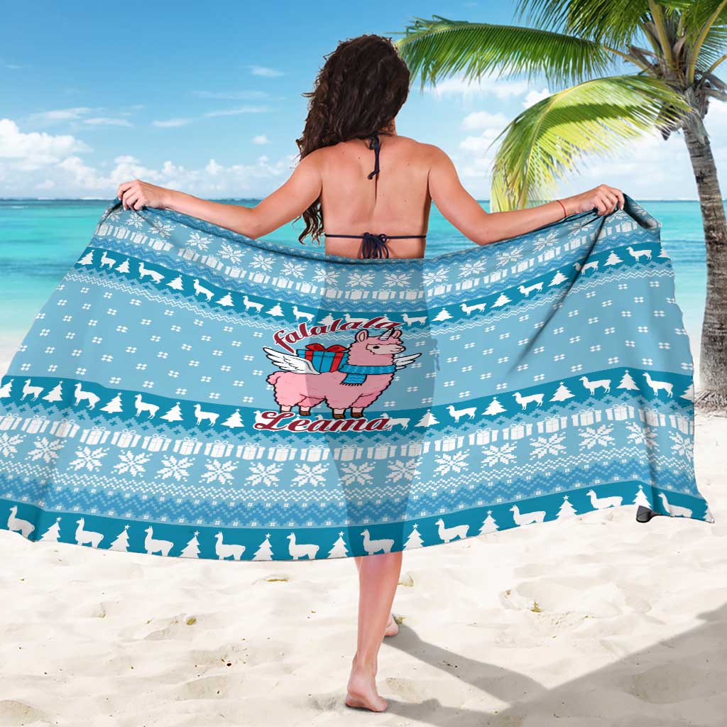 Pink Llama Christmas Sarong Xmas Holiday Patterns - Wonder Print Shop