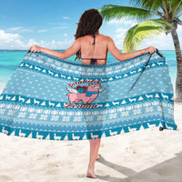 Pink Llama Christmas Sarong Xmas Holiday Patterns - Wonder Print Shop
