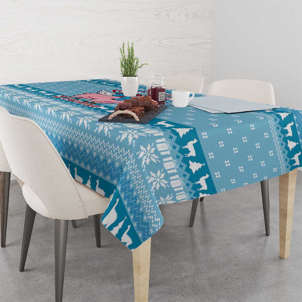 Pink Llama Christmas Tablecloth Xmas Holiday Patterns - Wonder Print Shop