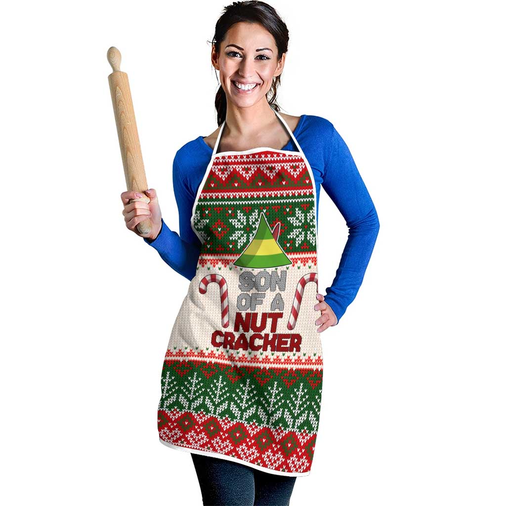 Son Of A Nut Cracker Christmas Apron Xmas Holiday Patterns - Wonder Print Shop