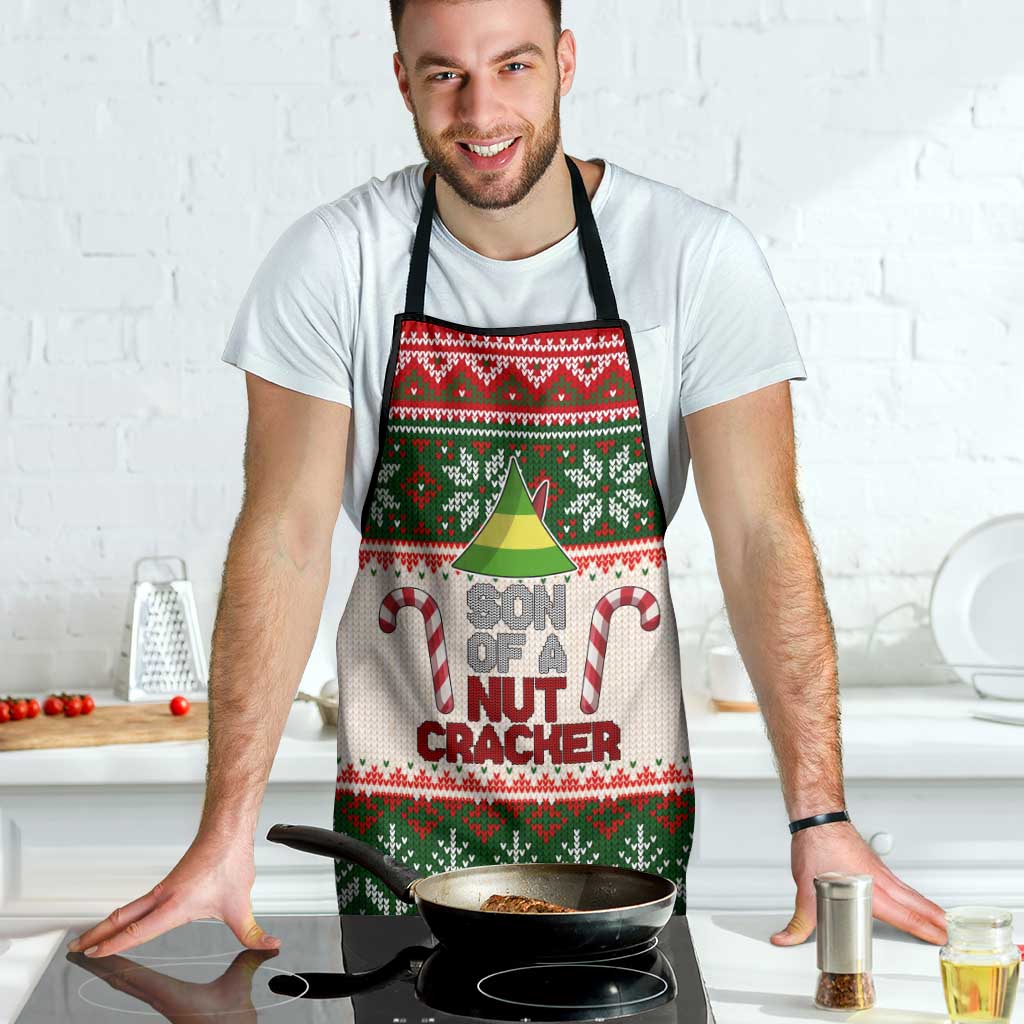 Son Of A Nut Cracker Christmas Apron Xmas Holiday Patterns - Wonder Print Shop
