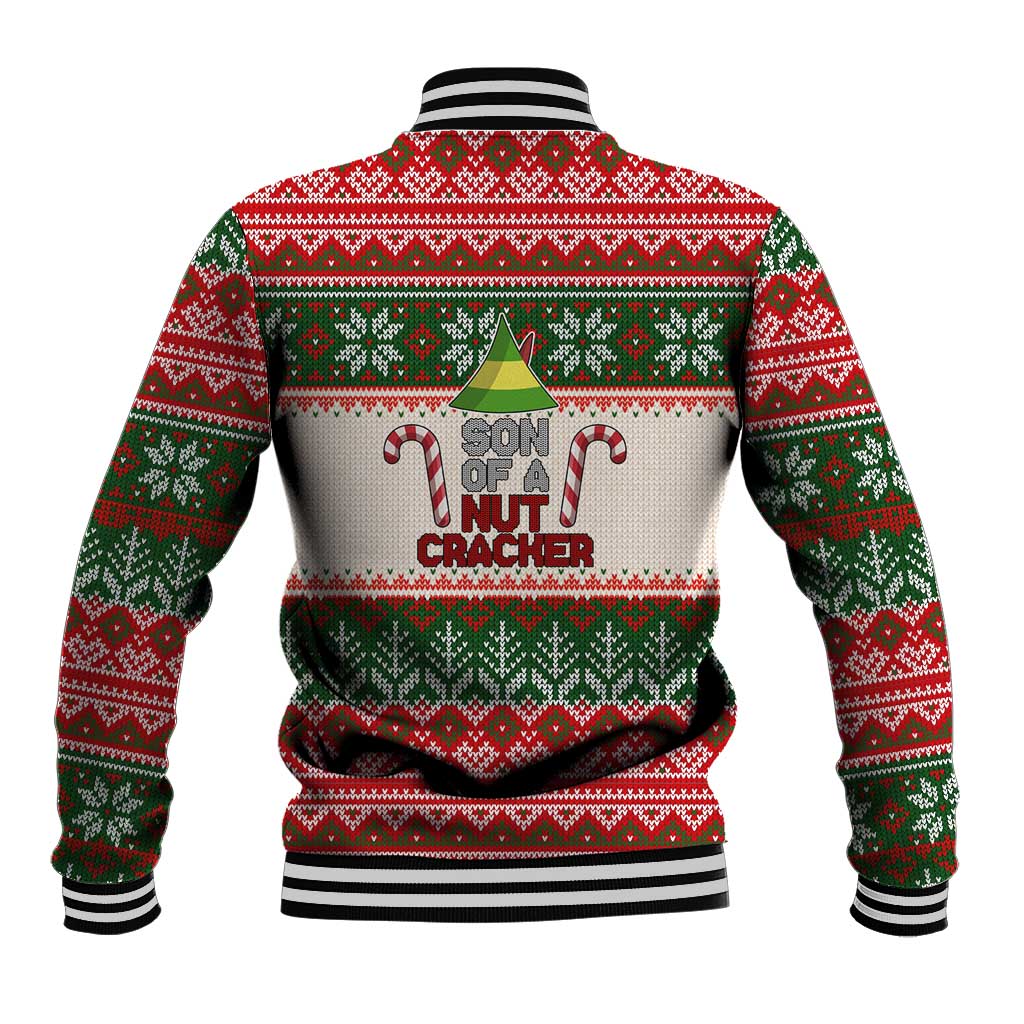 Son Of A Nut Cracker Christmas Baseball Jacket Xmas Holiday Patterns - Wonder Print Shop