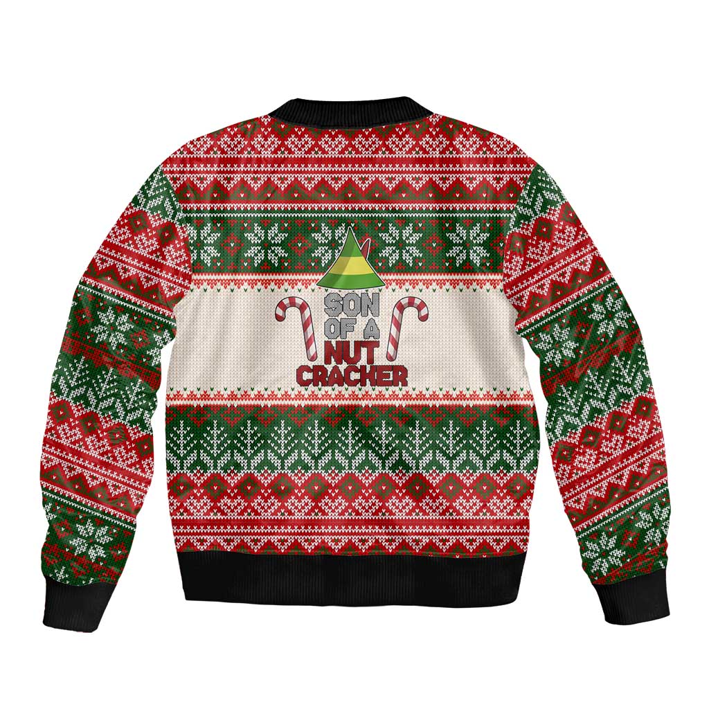 Son Of A Nut Cracker Christmas Bomber Jacket Xmas Holiday Patterns - Wonder Print Shop