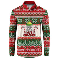 Son Of A Nut Cracker Christmas Button Sweatshirt Xmas Holiday Patterns - Wonder Print Shop