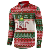 Son Of A Nut Cracker Christmas Button Sweatshirt Xmas Holiday Patterns - Wonder Print Shop