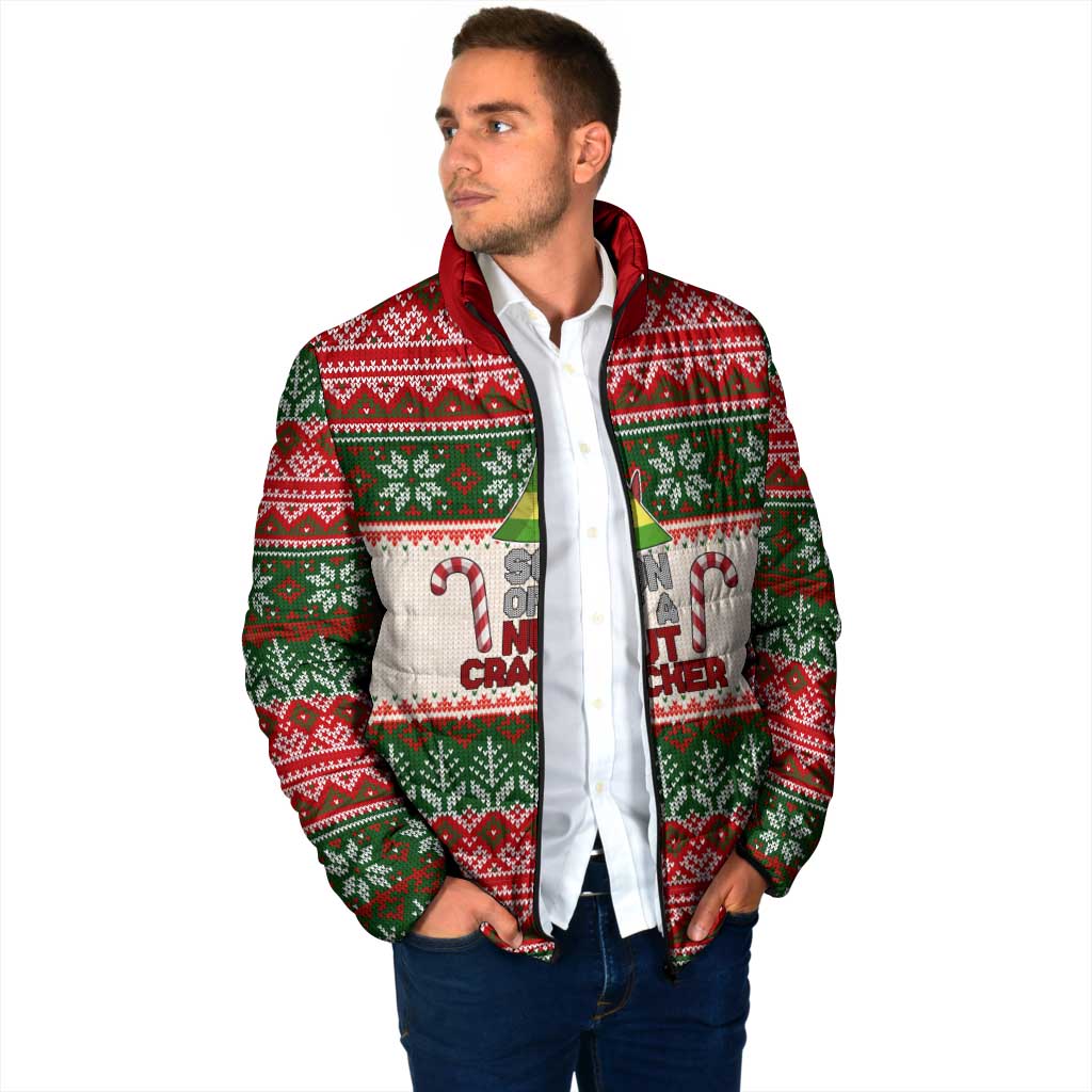 Son Of A Nut Cracker Christmas Padded Jacket Xmas Holiday Patterns - Wonder Print Shop
