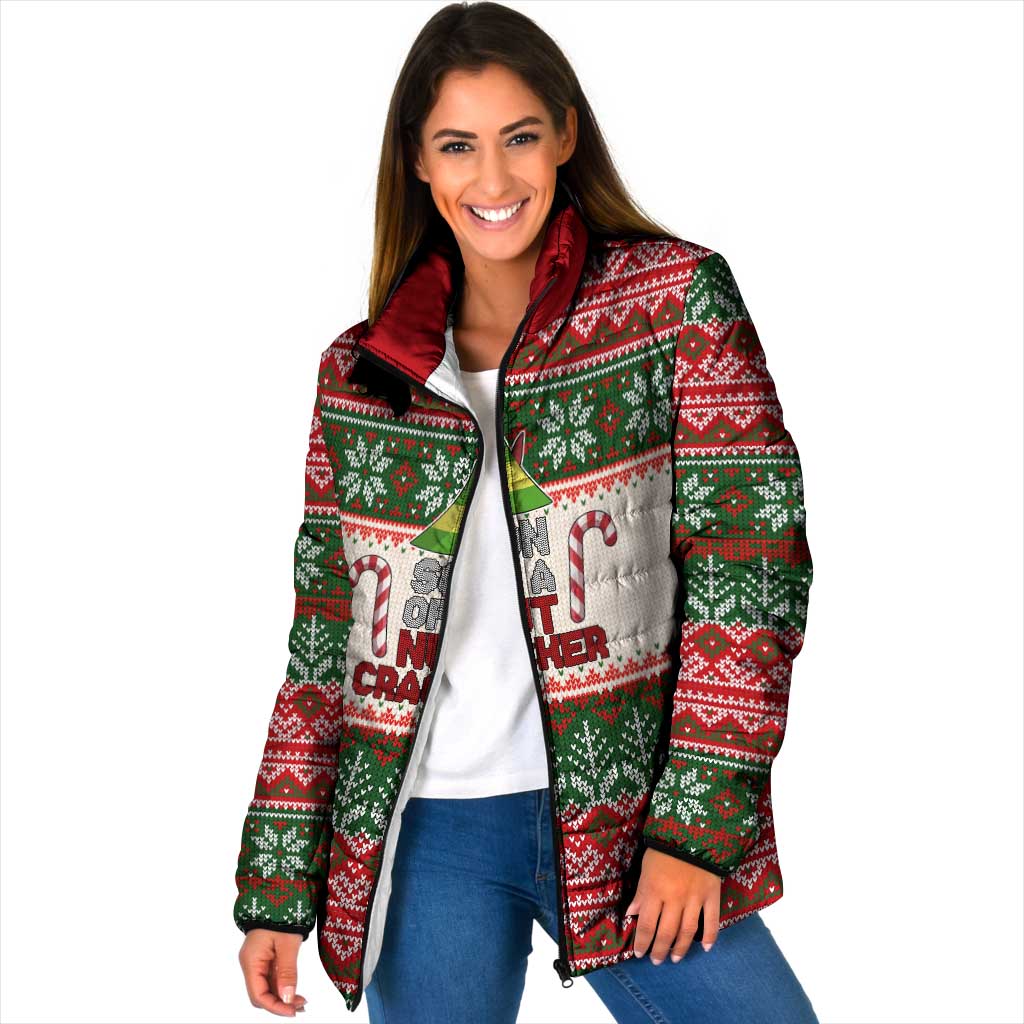 Son Of A Nut Cracker Christmas Padded Jacket Xmas Holiday Patterns - Wonder Print Shop